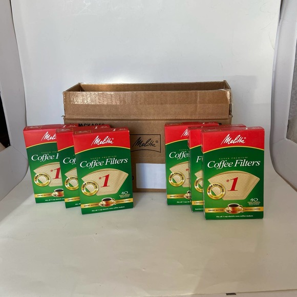 Melitta Coffee Filters #1 Natural Brown 40 Count 6 Pack - Picture 7 of 7